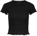 ONLY Damen T-Shirt - ONLEMMA SHORT TOP, Rundhals, Cropped, gerippt, einfarbig...