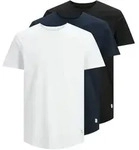 JACK&JONES Herren T-Shirt, 3er Pack - JJENOA TEE 3PK, Kurzarm, Bio-Baumwolle,