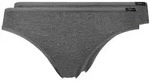 SKINY Damen Rio Slip, 2er Pack - Bikini Briefs, Cotton Stretch, Basic Grau L