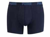 PUMA Herren Boxer Shorts, 2er Pack - Boxers, Cotton Stretch, einfarbig Marine L