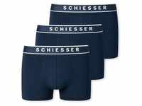 SCHIESSER Herren Shorts 3er Pack - Serie "95/5", Logobund, S-XXL Dunkelblau XL