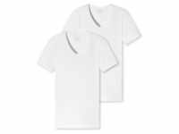 SCHIESSER Herren T-Shirt 2er Pack - Serie "95/5", V-Ausschnitt, S-4XL Weiß S