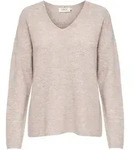 ONLY Damen Strickpullover - ONLCAMILLA V-NECK PULLOVER, V-Ausschnitt, einfarbig