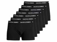 JACK&JONES Herren Boxer Shorts, 7er Pack - JACHUEY TRUNKS, Baumwoll-Stretch Schwarz S