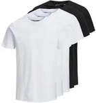 JACK&JONES Herren T-Shirt, 5er Pack - JJEORGANIC BASIC TEE O-NECK, Kurzarm,