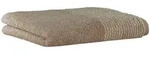 CAW&Ouml; Handtuch - Luxury Home, C Two-Tone, Walkfrottier Sand 50x100cm