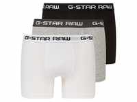 G-STAR RAW Herren Shorts 3er Pack - Classic Trunk, Logobund Grau/Schwarz/Weiß S