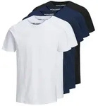 JACK&JONES Herren T-Shirt, 5er Pack - JJEORGANIC BASIC TEE O-NECK, Kurzarm,