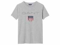 GANT Jungen T-Shirt - Teen Boys SHIELD Logo, Kurzarm, Rundhals, Baumwolle, uni...