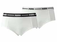 PUMA Damen Mini Shorts - Iconic, Soft Cotton Modal Stretch, Vorteilspack Weiß...