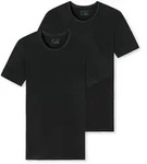 SCHIESSER Herren T-Shirt 2er Pack - Serie "95/5", Rundhals, S-XXL Schwarz M