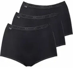 Sloggi Damen Slip Maxi, 3er Pack - Basic+, einfarbig Schwarz 46