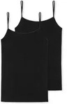 SCHIESSER Damen Spaghettitop, 2er Pack - Single Jersey, Serie 95/5, uni Schwarz XL