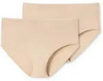 SCHIESSER Damen Slip 2er Pack - Midi-Slip, Cotton Stretch, uni Beige (Sand) M