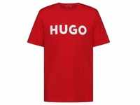 HUGO Herren T-Shirt - Dulivio, Rundhals, Kurzarm, Logo, Baumwolle Rot L