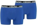 HEAD Herren Boxershort, 2er Pack - Basic, Baumwoll Stretch, einfarbig Blau/Schwarz /