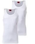 HUGO Herren Unterhemd, 2er Pack - Tank Top Twin Pack, Doppelripp, Cotton Stretch