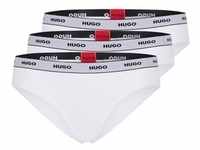 HUGO Damen Slips, 3er Pack - Brief Stripe, Unterwäsche, Baumwolle, Logo, einfarbig