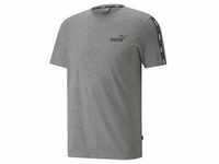 PUMA Herren Sport T-Shirt - ESS+ Tape Tee, Rundhals, Kurzarm, uni Grau S