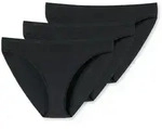 UNCOVER by SCHIESSER Damen Slip - Tai, Soft Cotton, 3er Pack Schwarz / L