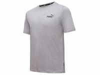 PUMA Herren T-Shirt - ESS Small Logo Tee, Rundhals, Kurzarm, uni Grau M