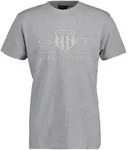 GANT Herren T-Shirt - REG TONAL SHIELD T-SHIRT, Rundhals, Baumwolle, Stickerei...