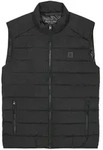 Marc O'Polo Herren Steppweste - Woven Outdoor Vest, Stehkragen, Zipper, uni Schwarz /
