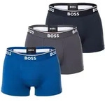 BOSS Herren Trunks, 3er Pack - 3P Power, Boxershorts, Cotton Stretch, Logo, uni Blau