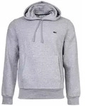 LACOSTE Herren Hoodie mit Kapuze - Sweatshirt, aufgerautes Fleece, Baumwoll-Mix Grau