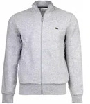 LACOSTE Herren Sweatjacke mit Stehkragen - Zipper, aufgerautes Fleece, Baumwoll-Mix