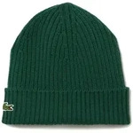 LACOSTE Unisex M&uuml;tze - Strickm&uuml;tze, Beanie, Wolle, Logo-Patch, One Size Gr&uuml;n