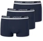 UNCOVER by SCHIESSER Herren Shorts 3er Pack - Serie "Uncover", Unterhose Dunkelblau