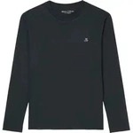 Marc O'Polo Herren Longsleeve - Small-Logo, Shaped Fit, Baumwolle, Logoprint, uni