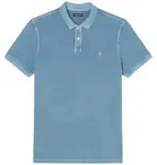 Marc O'Polo Herren Poloshirt, kurzarm - Small-Logo, Regular Fit, Piqu&eacute;-Struktur Blau