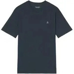 Marc O'Polo Herren T-Shirt - Small-Logo, Regular Fit, Baumwolle, Logoprint, uni Blau