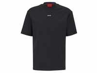 HUGO Herren T-Shirt - DAPOLINO, Rundhals, Kurzarm, Logo, Baumwolle Schwarz S