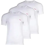 HUGO Herren T-Shirt, 3er Pack - Rundhals, Kurzarm, Logo, Baumwolle, uni Wei&szlig; L