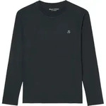 Marc O'Polo Herren Longsleeve - Small-Logo, Shaped Fit, Baumwolle, Logoprint, uni