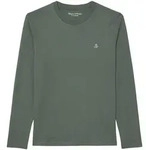 Marc O'Polo Herren Longsleeve - Small-Logo, Shaped Fit, Baumwolle, Logoprint, uni
