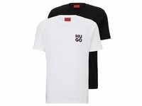 HUGO Herren T-Shirt, 2er Pack - DIMENTO, Rundhals, kurzarm, Logo Print,...