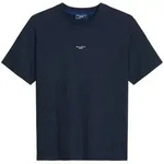 Marc O'Polo Denim Herren T-Shirt - Relaxed Fit, Baumwolle, Logo, einfarbig Dunkelblau