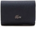 LACOSTE Damen Geldb&ouml;rse - Compact Wallet, Kunstleder,11,5x22x1cm (HxLxB) Blau