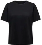 ONLY Damen T-Shirt - ONLONLY TEE, Rundhals, Baumwolle, einfarbig Schwarz XS