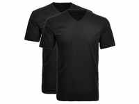 RAGMAN Herren T-Shirt 2er Pack - 1/2 Arm, Unterhemd, V-Neck Schwarz 3XL