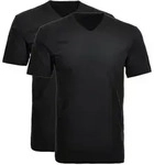 RAGMAN Herren T-Shirt Vorteilspack - 1/2 Arm, Unterhemd, V-Neck Schwarz 3XL 6er Pack