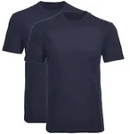RAGMAN Herren T-Shirt 2er Pack - 1/2 Arm, Unterhemd, Rundhals Dunkelblau 6XL