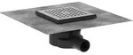Hansgrohe RainDrain Point Komplettset, Punktablauf, Edelstahl geb&uuml;rstet, 150 x 150