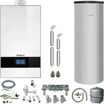 Buderus GB182i.2 Logaplus Gas-Brennwert Paket W42 wei&szlig; mit Regelung BC400 und