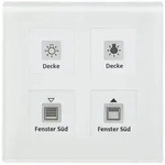 KNX RF+ Funk Glastaster Plus 4-fach mit Aktor, Wei&szlig;