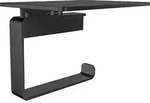 Papierhalter emco loft mit Ablage, schwarz - 059813303
